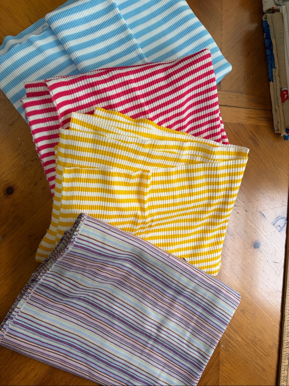 Fabric, Polyester Knit, 4 Piece Set, Vintage